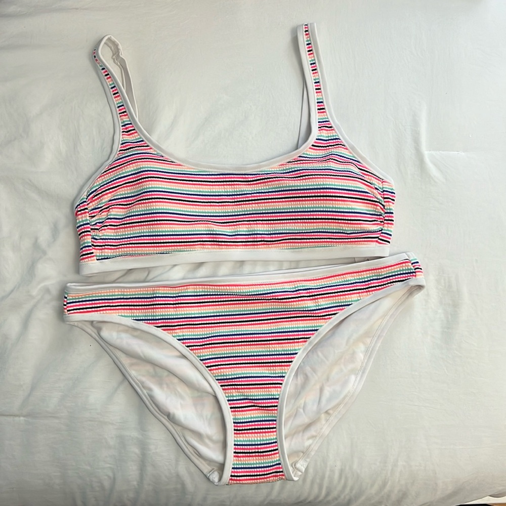 Hula Honey Striped Two-Piece Bathing Suit